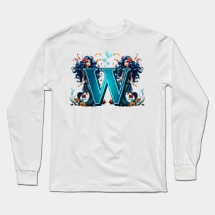 Mermaid Alphabet The Letter W Long Sleeve T-Shirt